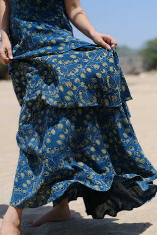 Kiaayo 'Indica' Ajrakh Handblock Print Dress