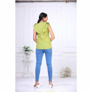 Dull Spring Green Top