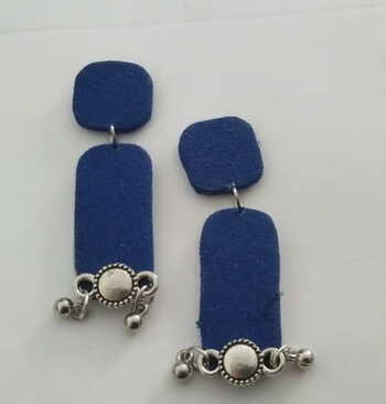Royal Blue & Silver Earrings